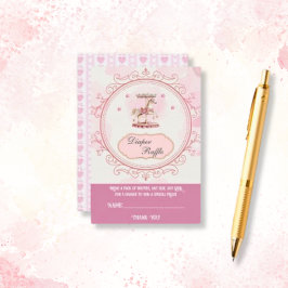 Lila Pony Dreams - Windeln-Umschließkarte Begleitkarte