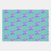 Lila Poodle Geschenkpapier Set (Vorderseite 2)