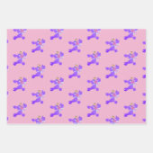 Lila Poodle Geschenkpapier Set (Vorderseite 2)