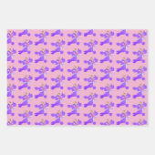 Lila Poodle Geschenkpapier Set (Vorderseite)
