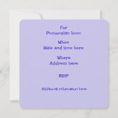 Lila Poodle Girls Personalisiert Danke Einladung (Rückseite)