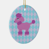 Lila Poodle Keramik Ornament (Rechts)