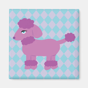 Lila Poodle Magnet