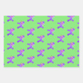 Lila Poodle-Matching Geschenkpapier Set (Vorderseite 2)