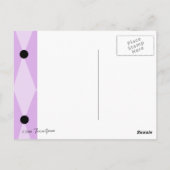 Lila Poodle Postkarte (Rückseite)