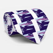 Lila Pop Art Corvette Krawatte (Gerollt)