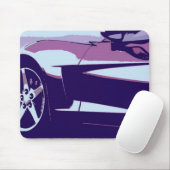 Lila Pop Art Corvette Mousepad (Mit Mouse)