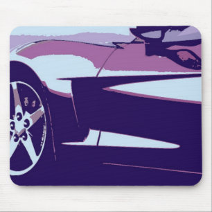 Lila Pop Art Corvette Mousepad