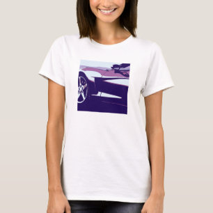Lila Pop Art Corvette T-Shirt