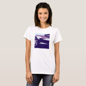 Lila Pop Art Corvette T-Shirt (Vorne ganz)