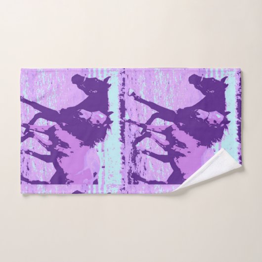 Lila Pop Badhandtuch Set (Handtuch)