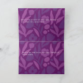 Lila Pop Blume Herzlichen Glückwunsch zum Geburtst Karte (Innenseite)