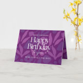 Lila Pop Blume Herzlichen Glückwunsch zum Geburtst Karte (Gelbe Blume)