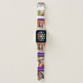 Lila Pop-Kultur signieren 5 Foto benutzerdefiniert Apple Watch Armband