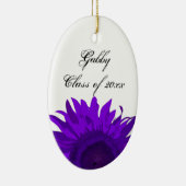 Lila Pop-Kunst-Sonnenblume-Abschluss-Foto Keramikornament (Rechts)