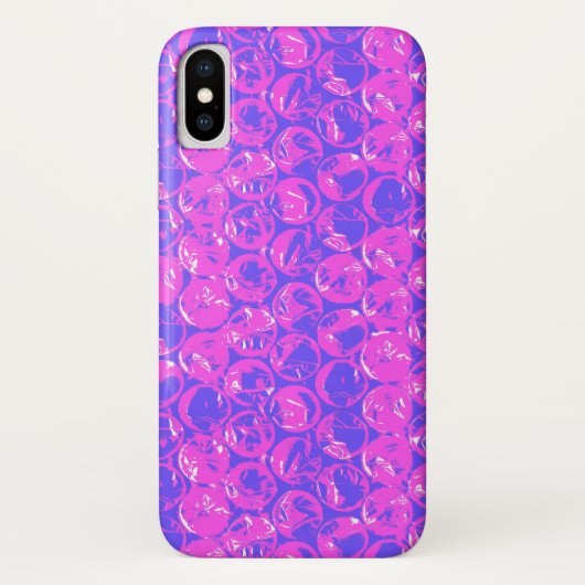 Lila Pop-Kunstblasenfolie Case-Mate iPhone Hülle (Rückseite)