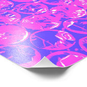 Lila Pop-Kunstblasenfolie Fotodruck (Ecke)