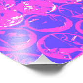 Lila Pop-Kunstblasenfolie Fotodruck (Ecke)