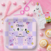 Lila Pop Musik zwischen Teen Geburtstag Einladung Pappteller (Party)