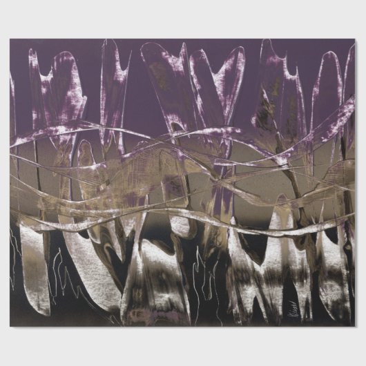 Lila Pop Royale Geschenkpapier (Flach)