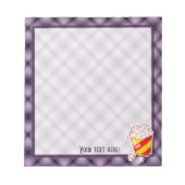 Lila Popcorn Notizblock (Vorderseite)