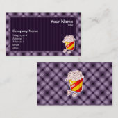 Lila Popcorn Visitenkarte (Vorne/Hinten)