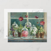 Lila Poppies auf einem Windows Postkarte (Vorne/Hinten)