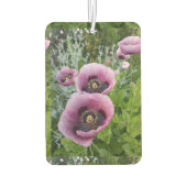 Lila Poppy Poppies Blume Auto Air Freshener Autolufterfrischer (Rückseite)