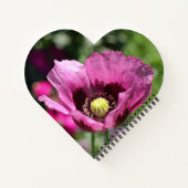 Lila Poppy Spiral Notebook Notizblock (Rückseite)
