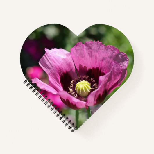 Lila Poppy Spiral Notebook Notizblock (Vorderseite)
