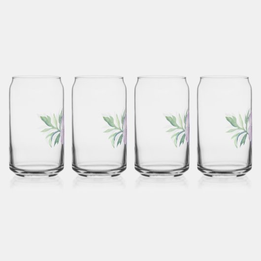 "Lila Poppy" Trinkgläser Dosenglas (Rechts)