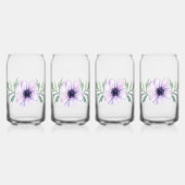 "Lila Poppy" Trinkgläser Dosenglas (Vorderseite)