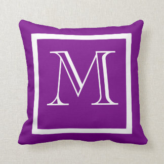 Lila positives negatives Mit Monogramm Pillow Kissen