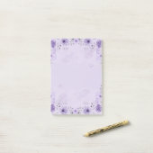 Lila Post-it Klebezettel (Auf Schreibtisch)