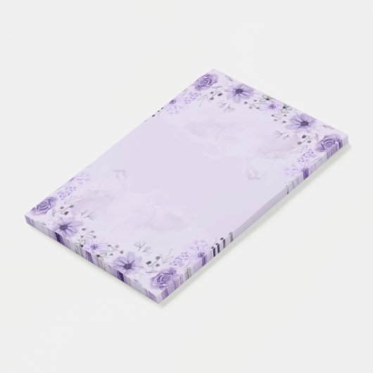 Lila Post-it Klebezettel (angewinkelt)