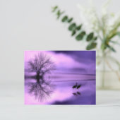 Lila Postkarte (Stehend Vorderseite)