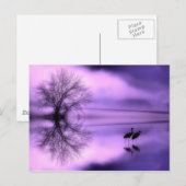 Lila Postkarte (Vorne/Hinten)