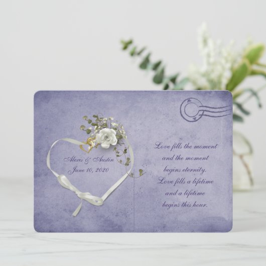 lila Postkarte (Stehend Vorderseite)