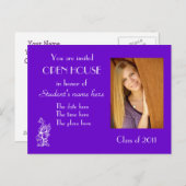 lila Postkarte (Vorne/Hinten)