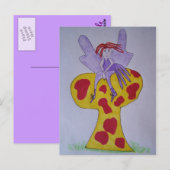 lila postkarte (Vorne/Hinten)
