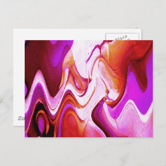 Lila Postkarte (Vorne/Hinten)