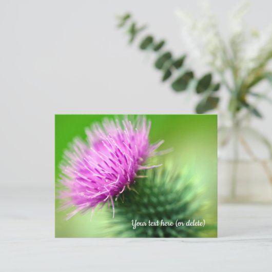 Lila Postkarte (Stehend Vorderseite)