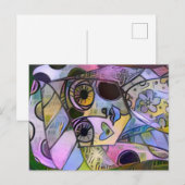 Lila Postkarte 2 (Vorne/Hinten)