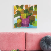 Lila Pot Stretched Canvas Leinwanddruck (Insitu (Wohnzimmer))