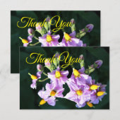 Lila Potato-Blume Danke-Karte Dankeskarte (Vorne/Hinten)