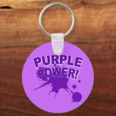 Lila Power mit einem großen Platsche von Paint Schlüsselanhänger (Vorderseite)