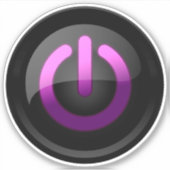 Lila Power-On-Off-Sticker - Cool und modern Aufkleber (Vorderseite)