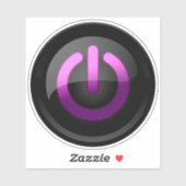 Lila Power-On-Off-Sticker - Cool und modern Aufkleber (Blatt)