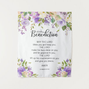 Lila PRAYER Kirche Hochzeit BACKDROP Wandteppich