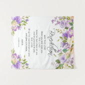 Lila PRAYER Kirche Hochzeit BACKDROP Wandteppich (Vorderseite (Horizontal))